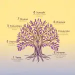 Los 8 pasos del yoga: YAMA, NIYAMA, ASANA, PRANAYAMA, PRATYAHARA, DHARANA, DHYANA, SAMADHI